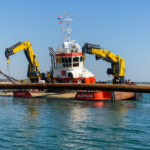 HEILA crane installed on a workboat