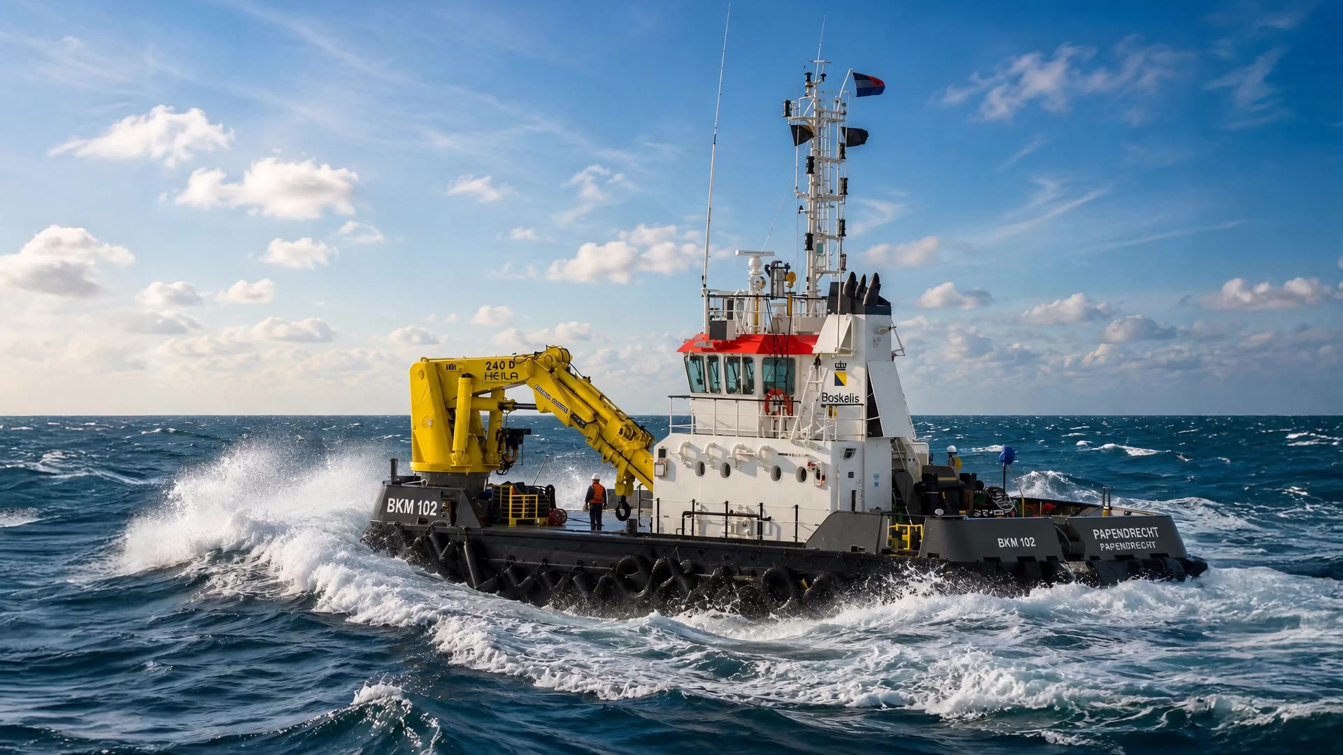 HEILA marine crane in operation - products cover page header