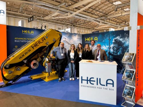 Heila Cranes stand at SMM 2026 in Hamburg with the HLM 25/3S marine crane on display, Hall B7 Stand 416