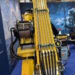 HLM 25/3S fully foldable telescopic marine crane with winch on the Heila Cranes stand at SMM 2026 Hamburg