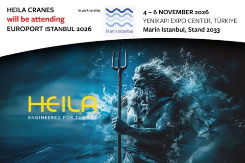 HEILA Cranes at Europort Istanbul 2026, 4 to 6 November, Marin Istanbul Stand 2033, Yenikapi Expo Center