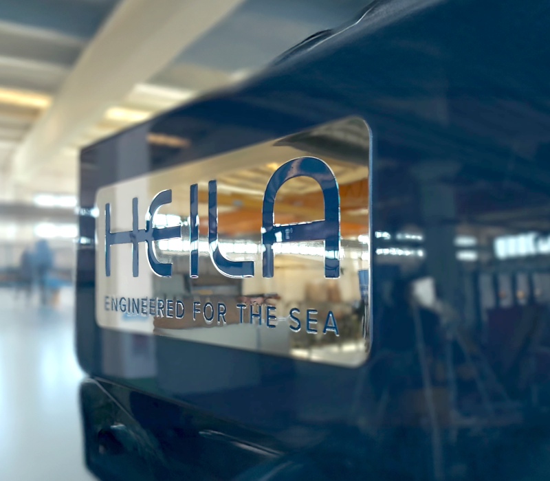 HEILA crane installed on a yacht