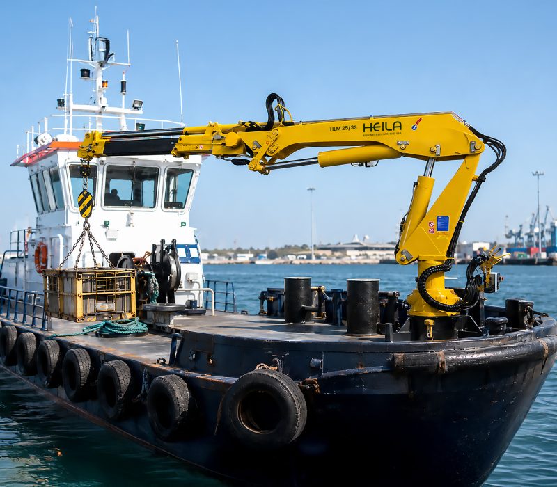 HEILA HLM fully foldable telescopic marine crane